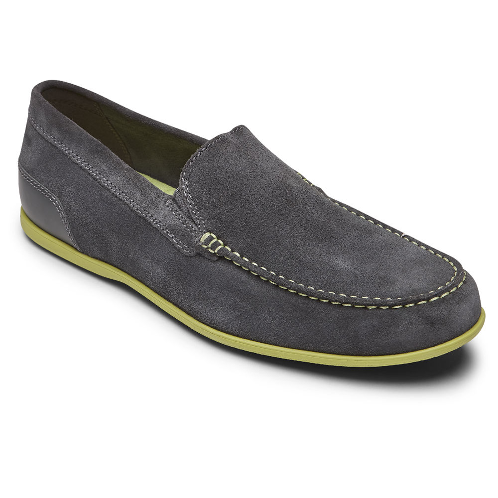 Rockport Singapore Mens Slip-On - Malcom Venetian Dark Grey - NO5962014